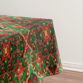 Toalha de Mesa Decorativa Vermelha Verde para Feri