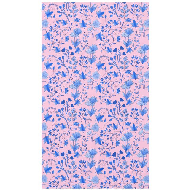 Toalha De Mesa Deixa o padrão 12.bw rosa BG (Frente)