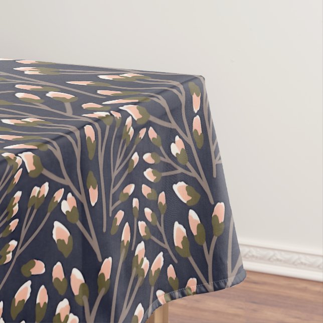 Toalha De Mesa Delicate Pink Buds on Brown Branches (Posição Original)