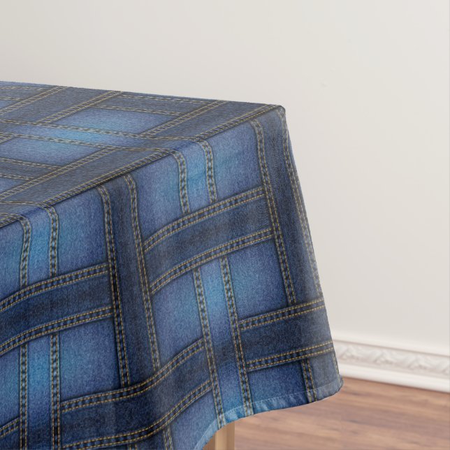 Toalha De Mesa Denim Design (Posição Original)