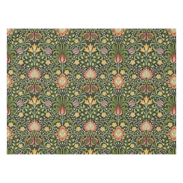 Toalha De Mesa Desenho Botânico Floral Persa de William Morris (Frente (Horizontal))