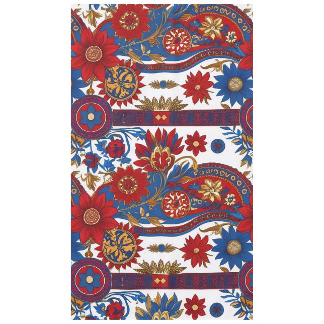 Toalha De Mesa Desenho étnico sérvio contínuo 8 60x104 (Frente)