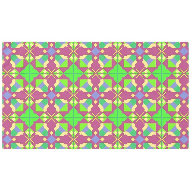 Toalha De Mesa Desenho Simétrico Abstrato (Frente (Horizontal))