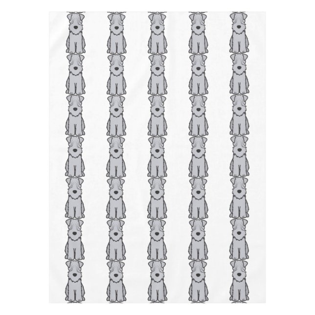 Toalha De Mesa Desenhos animados Wheaten brandamente revestidos (Frente)