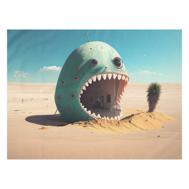 Toalha De Mesa Desert monster house (Frente (Horizontal))