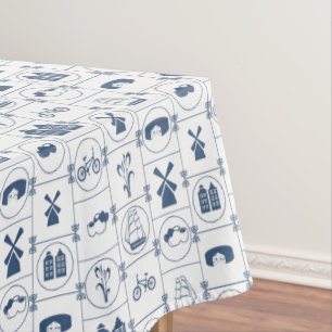 Toalha De Mesa Design azul holandês da tradição