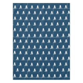 Toalha De Mesa Design de árvore de Natal azul escuro e branco