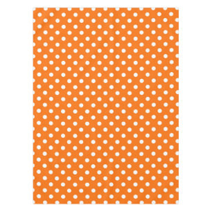 Toalha De Mesa Design de Bolinhas brancas laranja
