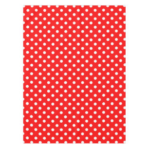 Toalha De Mesa Design de Bolinhas branco vermelho