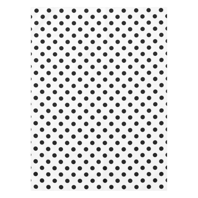 Toalha De Mesa Design de Bolinhas de de Fundo Branco (Frente)