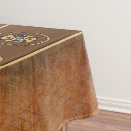 Toalha De Mesa Design de Bússola Náutica Marrom