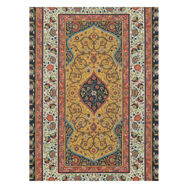 Toalha De Mesa Design de Elegante de Carpete Persa Antiquado (Frente)