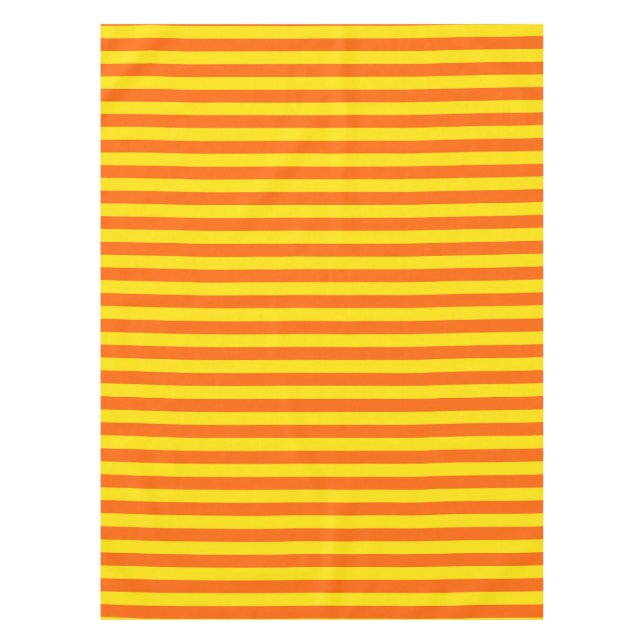 Toalha De Mesa Design de faixas laranja e amarela (Frente)