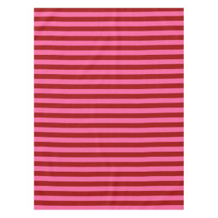 Toalha De Mesa Design de Listras Rosa Vermelho Marinho