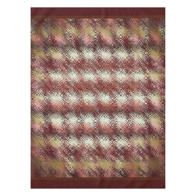 Toalha De Mesa Design de Mesa do país: Cloth-Burgandy/Beige (Frente)
