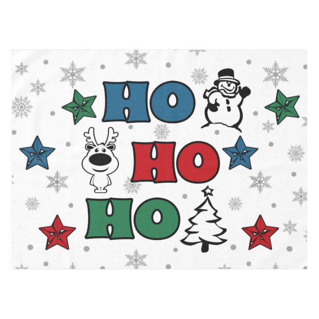 Toalha De Mesa Design de Natal Ho-Ho (Frente (Horizontal))