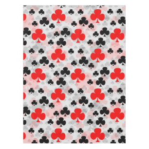 Toalha De Mesa Design de padrão abstrato do Red Black Clover Club