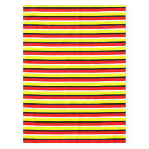 Toalha De Mesa Design de Padrão de Faixa Amarela Vermelha