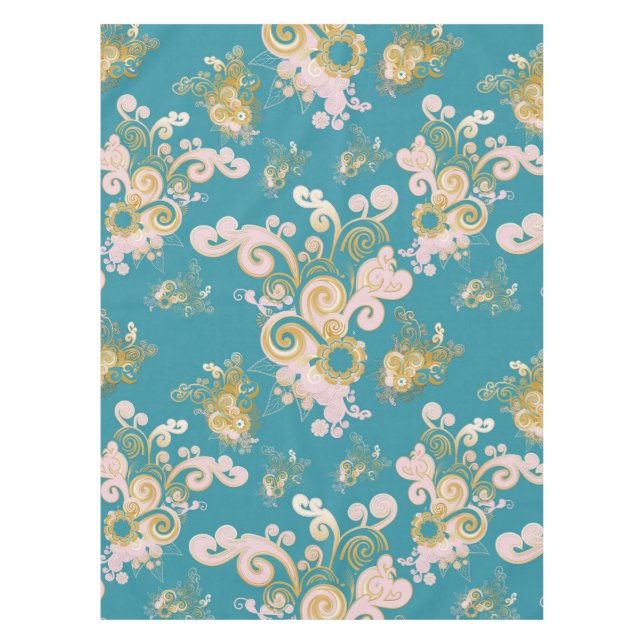 Toalha De Mesa Design de pétala abstrato alegre (Frente)