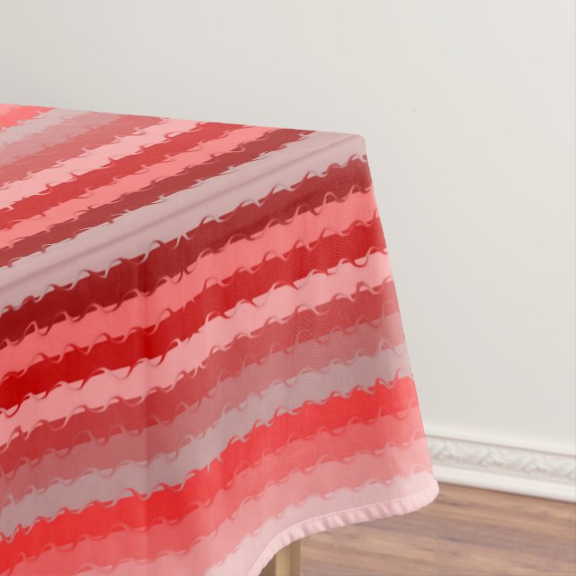 Toalha De Mesa Design de stripped moderna em vários tons de verme (Posição Original)