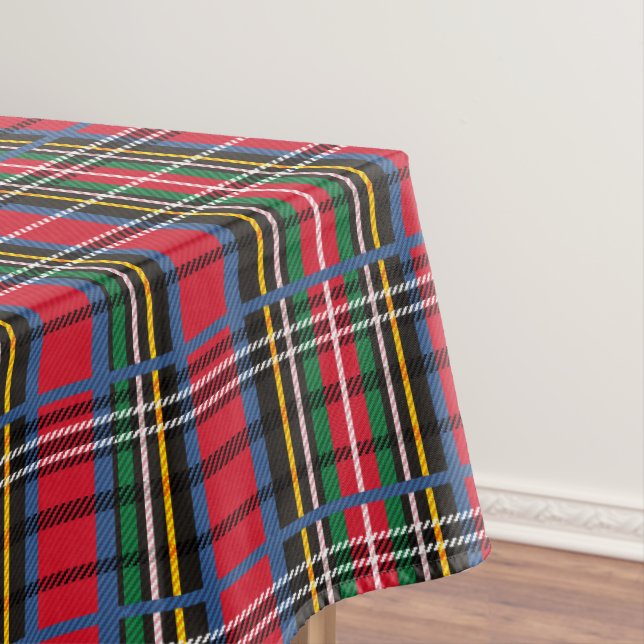 Toalha De Mesa design de tartan vermelho, azul, verde (Posição Original)