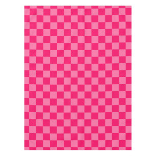 Toalha De Mesa Design do padrão do verificador rosa-claro e quent