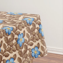 Design Floral Azul e Bege Elegante