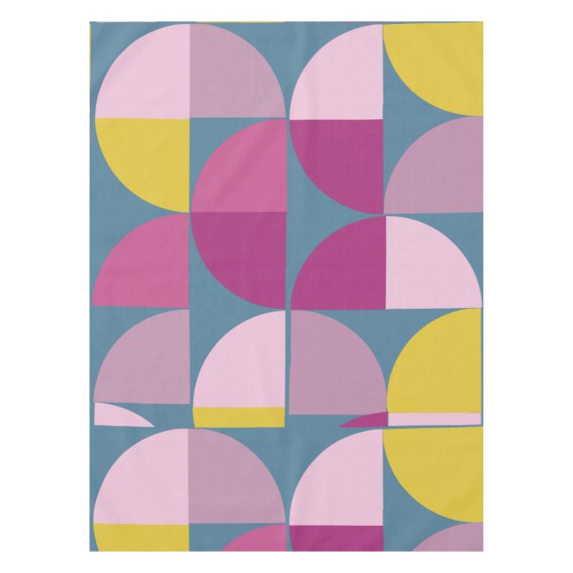 Toalha De Mesa Design Geométrico Amarelo Púrpura (Frente)