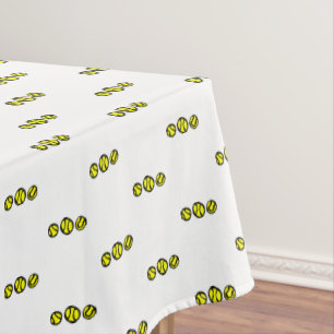 Toalha De Mesa Design impressão de bola de tênis amarelo