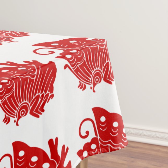 Toalha De Mesa Design Kamon Japonês de Borboleta Asiática (Posição Original)