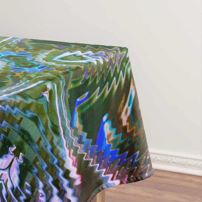 Toalha De Mesa 'design pau' estranho formado por zigzag (Posição Original)