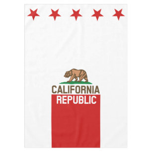 Toalha De Mesa Design vermelho da estrela da bandeira do estado