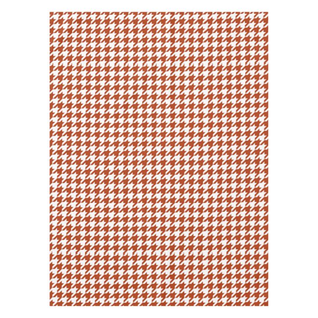 Toalha De Mesa Design Xadrez Vichy Xadrez Houndstooth Marrom Bran (Frente)