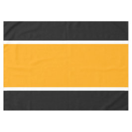 Toalha De Mesa Desportivo Amarelo Laranja Preto Branco Listras
