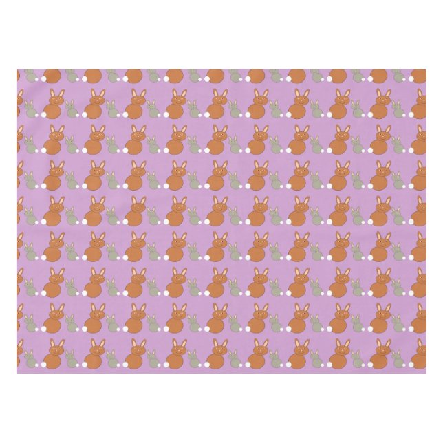 Toalha De Mesa Dia de as mães Bunnies Tablecloth (Frente (Horizontal))