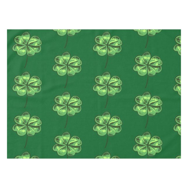 Toalha De Mesa Dia de Patrick com vergonhas em verde (Frente (Horizontal))