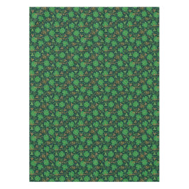 Toalha De Mesa Dia de São Patrício Dourado Trefoil Fita Sortudo