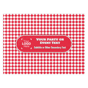 Toalha De Mesa Diamante Vermelho e Branco - Eventos Comerciais de