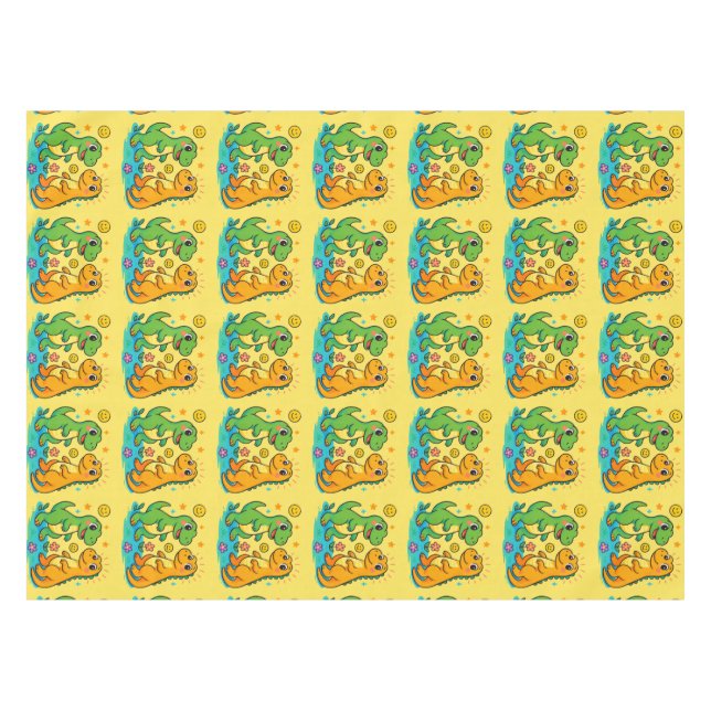 Toalha De Mesa Dinossauro Tablecloth (Frente (Horizontal))