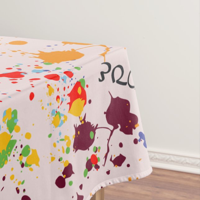 Toalha de Mesa Diversão com Pingos de Tinta Colori (Posição Original)