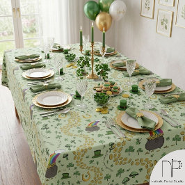 Toalha de mesa do Dia de São Patrício Sorte & Aleg