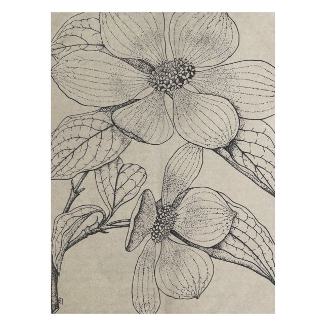 Toalha De Mesa Dogwood Tablecloth (Frente)