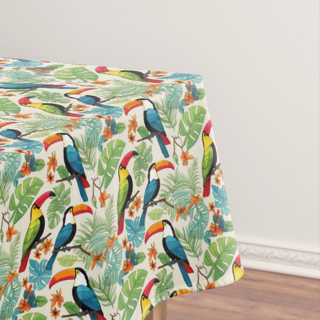 Toalha De Mesa Dossel do Tucano Tropical (Posição Original)