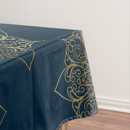 Toalha De Mesa Dourada Cor damasco de Mandala