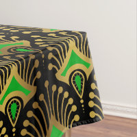 Dourado e verde Art Deco, de preto