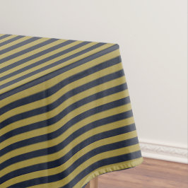 Toalha De Mesa Dourado fino Elegante e Marinho Vertical Strips Ve