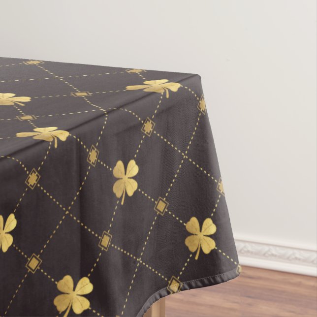 Toalha De Mesa Dourado Quatro Folheto (Posição Original)