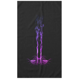 Toalha De Mesa Dragão Negro e Roxo Fumaça
