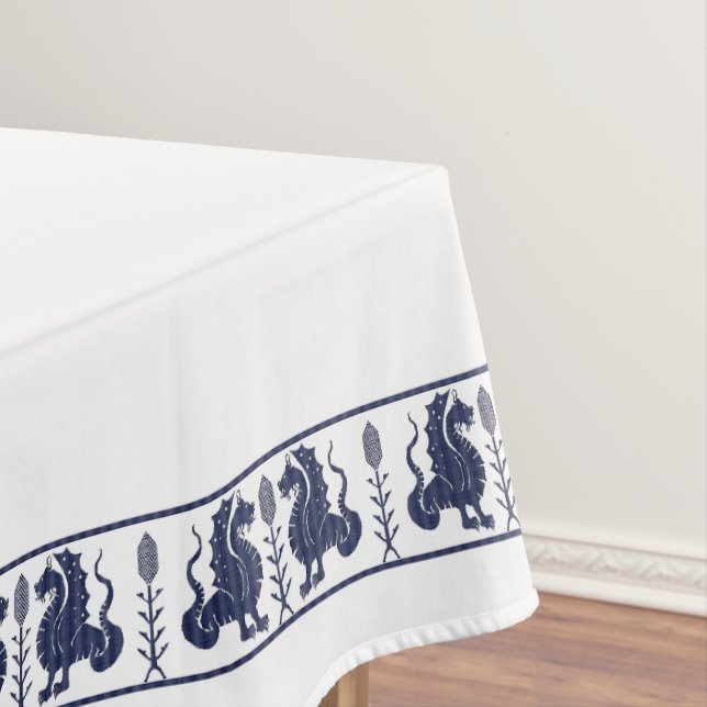 Toalha de mesa Dragões Azul Escuro (Posição Original)