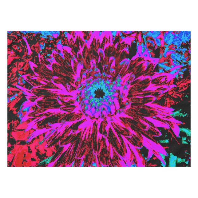 Toalha De Mesa Dramson Red, Purple e Black Dahlia (Frente (Horizontal))